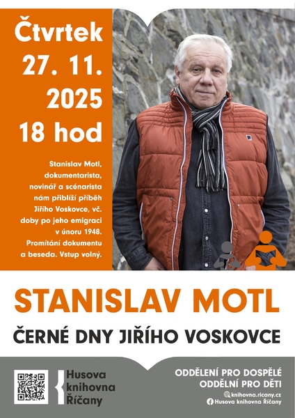 Stanislav Motl: beseda a promítání dokumentu Černé dny Jiřího Voskovce