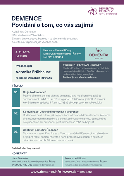 Demence: Povídání o tom, co vás zajímá