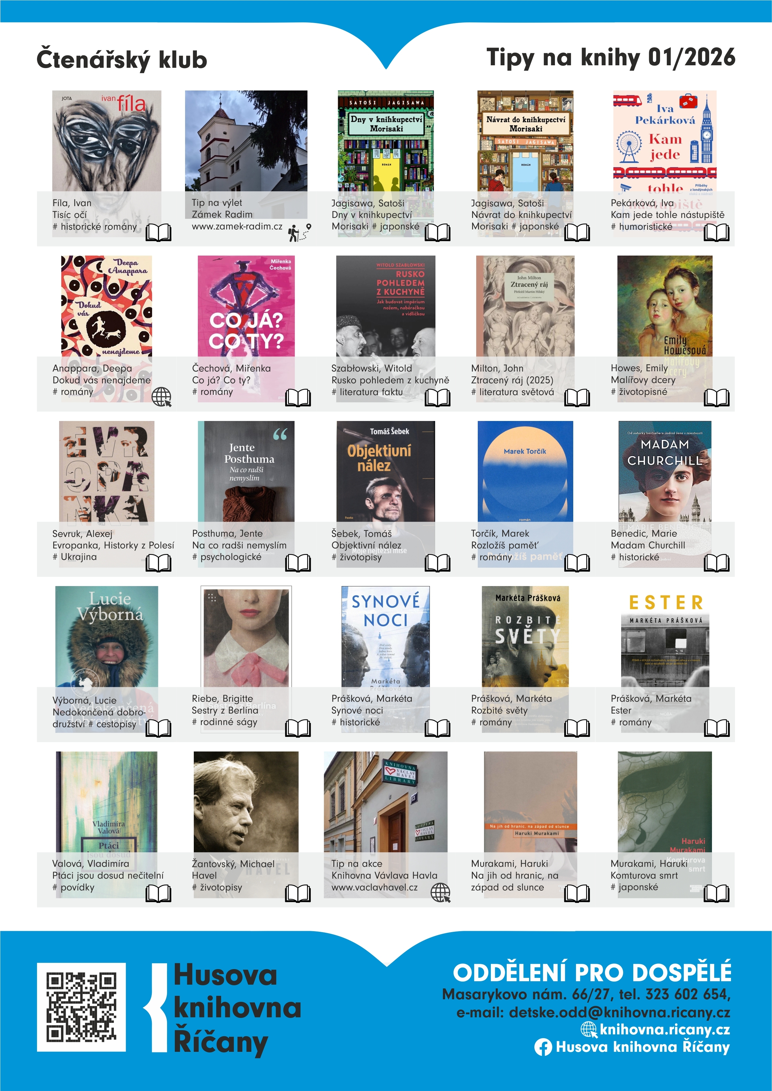 Tipy na knihy ze čtenářského klubu 01/2026