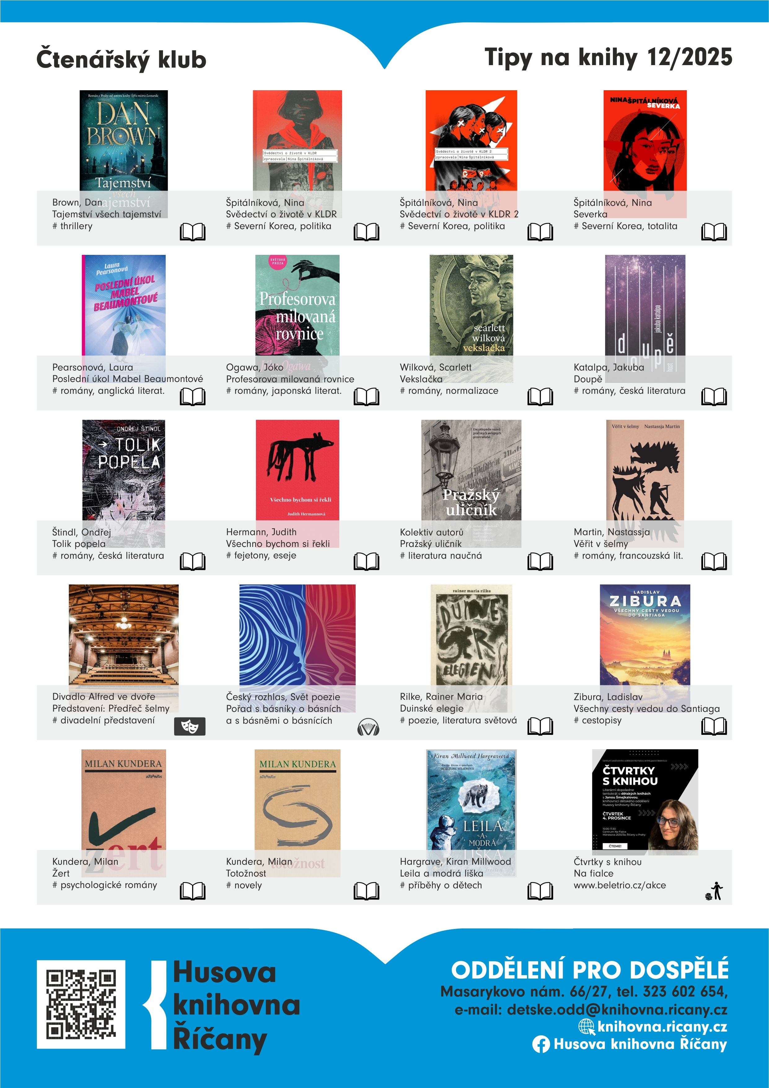 Tipy na knihy ze čtenářského klubu 12/2025