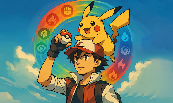 Pokémoni a deskovky v knihovně v oddělení pro děti