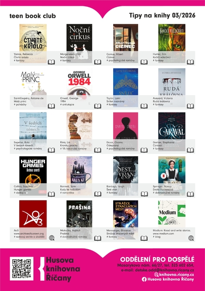 Tipy na knihy z teen book clubu 03/2026